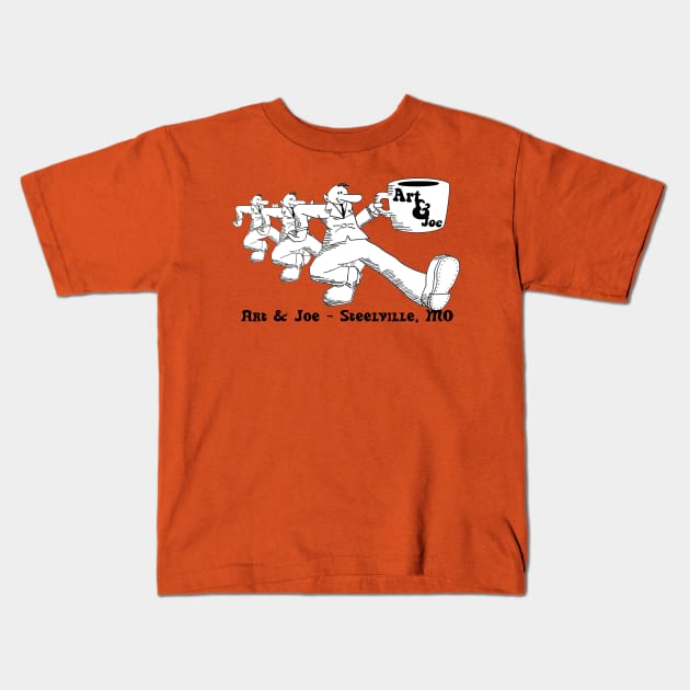 Art & Joe 70's Logo Kids T-Shirt by ntoonz